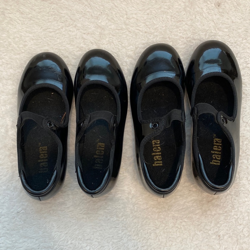 2 sets of Balera dance tap shoes- sizes 12 and 12.5